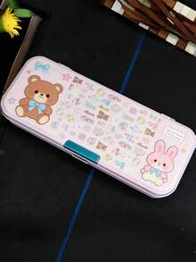 Kawaii Cute Bear Bunny Stickers For Journaling, Transparent Clear Pastel Aesthetic Waterproof Vinyl Stickers For Scrapbooking Planner Diary Stationery Laptop Phone Case Water Bottle DIY Crafts School Supplies Gift For Girls Teens Kids - To5547 - View 2
