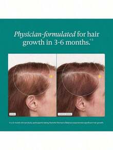 Women's Balance Hair Growth Supplements, For Ages 45+, Clinically Proven For Visibly Thicker Hair And Scalp Coverage, Dermatologist Recommended - 2 Month Supply, 2 Refill Pouches - 1 - 查看 11