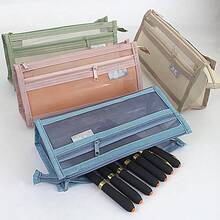 New Large Capacity Student Pencil Case, Fashionable High-Quality Storage Bag, Knitted Felt Desktop Organizer - Pencil Case - View 3