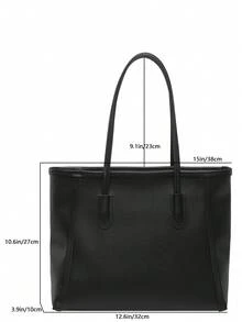 Classic Large-Capacity Premium Style Daily Retro Look Fresh And Simple, Versatile. 2026 New Style Fashionable Ladies Shoulder Bag. - Black - View 3