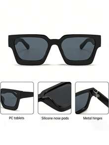 2 chiếc kính thời trang gọng dày cổ điển, kiểu dáng đường phố, đa năng, phù hợp đeo hàng ngày. - Nhiều màu - Xem 4