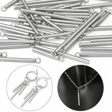 20个/包 不锈钢光滑圆柱吊坠带环，简约流苏耳环，项链，手链饰品DIY配件 - 柱子吊墜 - 查看 6