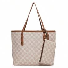 2026新款高档女士单肩包 - 日常现代风格，简约百搭，大容量带小袋 - 卡其色 - 查看 13