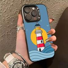 Funda para teléfono L-Lghthouse para iPhone 17, 16, 15, 14, 13, 12, 11 Plus, Pro Max, XS, funda de color plateado para iPhone 17 Air, 16, 15, 14, 13, 12, 11. - Z1 - Ver 6