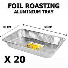 Disposable Aluminium Large Bake Containers Foil Baking Trays 20 X - View 3