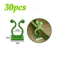 50pcs PP Plant Support Clips - Invisible Wall Vine Fixation Device, Suitable For Climbing Plants Garden Trellis (Slight Color Difference) - Plant Clip - View 13