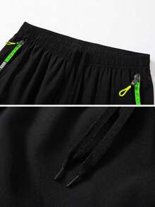 1pc Women's Sports Shorts, Women's Bermuda Shorts, Drawstring Waist Design, Multiple Colors Available, Women's Running Workout Shorts For Summer Outdoor Wear, Quick-Dry Casual Breathable Shorts - Black - View 4