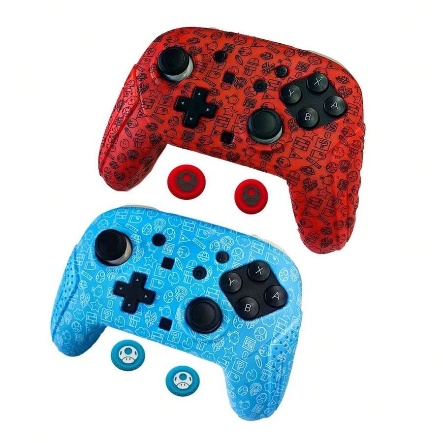 1pc Switch Pro Controller Silicone Protective Case, DIY Mushroom Cap Soft Silicone Cover, Perfect Design To Enhance Grip And Effectively Protect, Great Gift For Holidays And Birthdays - View 1