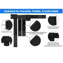 1 Pair Ankle Trainer Straps, For Calf Muscle Relief Exercise, Adjustable Dumbbell Foot Attachment For Glute Activation, Dumbbell Ankle Strap Helps Relieve Leg Pain, Increase Range Of Motion - Multicolor - View 6