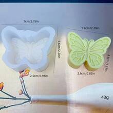 1pc Butterfly Series Silicone Mold, Candle, Plaster, Decoration Silicone Mold - White - View 8
