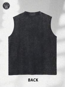 Authorized By Disney, Disney Toy Story Alien Sleeveless T-Shirt | Vintage Washed Black Old Loose Vest Is The Same For Men And Women, Suitable For Everyday Street Wear And Necessary In Summer. This Is A Gift For Disney Lovers. - 黑色 - 查看 2