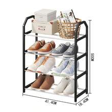 1pc 4-Tier Shoe Rack Storage Shelf - Freestanding Shoe Cabinet, Suitable For Wardrobe, Entryway And Hallway - Easy To Install Space-Saving - Home Storage Rack, Dorm Room Space-Saving Storage Shelf - Multicolor - View 2