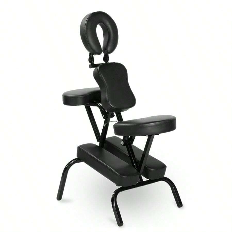 Silla de tatuaje portátil, silla de masaje plegable, silla de tatuaje, silla gua sha, silla de masaje, camilla de belleza, silla gua sha - Negro - Ver 1