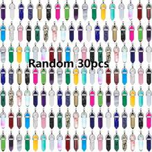 5/10/20/30 Pcs Natural Crystal Gemstone Pointed Pendant, Multiple Colors, Fashionable Styles, With Necklace Making Supplies, For DIY Jewelry Making, Christmas Gift Craft Kit - Crystal Pendant - View 14