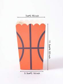 10/24, Basketball-Themen Einweg-Teller, Papierbecher, Popcorntüte, Essenscontainer Set, Partyartikel, geeignet für 24 Gäste, Einweg-Papperteller Partybesteck Set geeignet für Geburtstagsfeiern, Hochzeitsfeiern, Familienpicknicks - Mehrfarbig - Übersicht 4