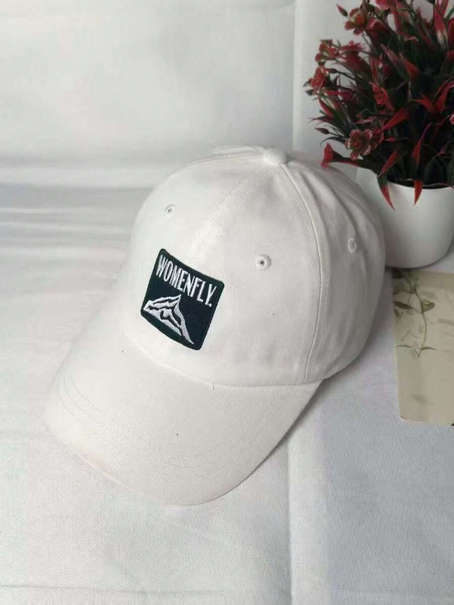 Mũ lưỡi trai vành cong thêu chữ hình núi nhỏ, thích hợp cho mùa xuân và mùa thu. - A - Xem 1