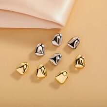 THATBOY 4pcs Fashion Personality Jewelry Grillz Single Glossy Copper Simple Cool Grillz Gift For Men And Women - Multicolor - View 13