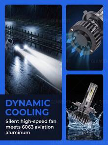 GLANBERT 2pcs Plug & Play High Power Automotive LED Headlight CSP 6000K Car LED Headlight H1 H7 H11 H4 Automotive LED Headlight Car Lamp Koito Fog Light White Light Automotive Bulb - CSP1860 - View 4