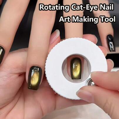 Brand New Automatic Glass Bead Cat Eye Nail Art Magnetic Nail Art Auxiliary Tool. This Is An Amazing Device That Even Beginner Users Can Quickly Create Wide Cat Eye Nail Art. Easy To Operate And Convenient To Use.