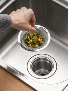 1/3/5/10pcs Stainless Steel Kitchen Sink Filter, Food Catcher, Suitable For Most Sink Drains, Kitchen Accessories,Hotel Kitchen And Restaurant Gadgets - Silver - View 4