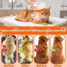 3-In-1 Pet Steam Grooming Brush Mist Spray Shower Bath Brush Shedding Hair Removal Comb USB Rechargeable 360° Rotatable For Long & Short Haired Cats Dogs Orange Pet Grooming Tool - default - 查看 6