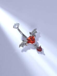 1pc G23 Titanium Fashionable & Delicate Belly Button Ring For Women - Silver - View 2