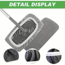 8 Practical Gray Mop Cloths, Perfect For Removing Water Stains, Dirt, Hair, Windows, Furniture Surface Dust In Homes And Kitchens | Daily Necessities - 8pcs - View 2