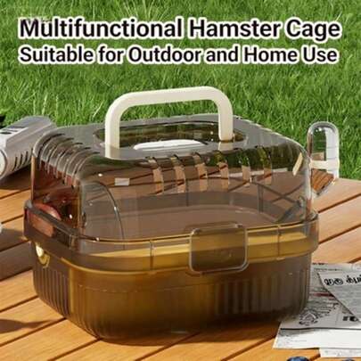 Multifunctional Portable Hamster Cage With Accessories – Complete Pet Habitat For Travel & Home Use