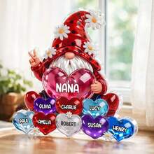 Grandma Gnome With Grandkids Names - Personalized Acrylic Block Plaque - Sentimental Mother's Day Gift For Grandma, Mom, Wife - As Shown2 - View 7