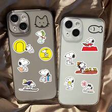 SNOOPY 50张可爱卡通狗和人物贴纸 - 漫画主题贴纸，适用于笔记本电脑、水瓶、滑板、日记本和派对礼物。 - 彩色 - 查看 10