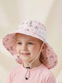1-2岁/3-5岁/6-10岁儿童户外防晒帽，透气面罩遮阳帽，可拆卸渔夫帽，夏季保暖 - 1PC - 查看 17