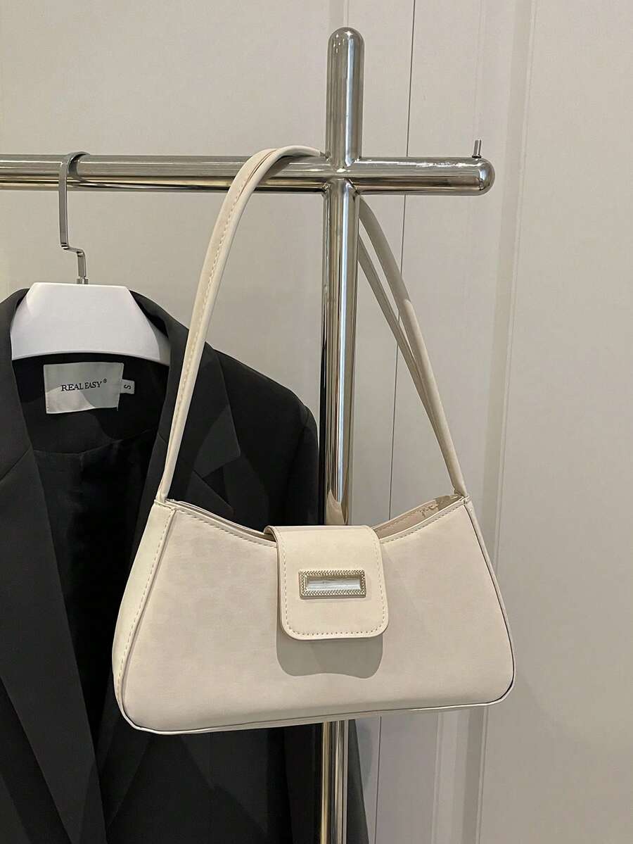 French Personalized Retro Baguette Handbag, New Korean Fashion Shoulder Tote Underarm Bag