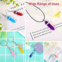 5/10/20/30 Pcs Natural Crystal Gemstone Pointed Pendant, Multiple Colors, Fashionable Styles, With Necklace Making Supplies, For DIY Jewelry Making, Christmas Gift Craft Kit - Crystal Pendant - View 9