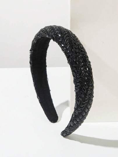 1pc Luxury Versatile Full Crystal Headband, Suitable For Formal Occasions