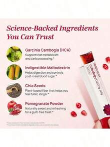 Coleology Cutting Jelly (10 Days) - Garcinia Cambogia (HCA) Jelly Sticks. Delicious Pomegranate Flavored. Chia Seeds, Collagen. - 150ml - View 4