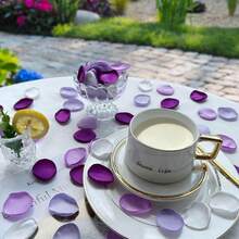 100/200/500 Pcs Lavender Purple Silk Rose Petals Satin Flower Petals For Wedding Basket Table Centerpieces Aisle Runner Party Confetti Bridal Shower Dinner Wedding Decoration - View 5
