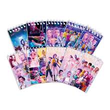 10pcs K-Pop Cartoon Notebook Set, K-Pop Cute Anime Character Pattern Portable Spiral Notebook, 24 Pages, Holiday Gift - Multicolor - View 6