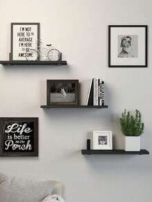 Hanging Storage Rack, Retro Wooden Wall Mounted Shelves, Suitable For Bathroom, Bedroom, Living Room And Plant Placement - Multicolor - View 7