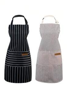Unisex Cooking Aprons Adjustable Kitchen Bib Aprons For Women Men Chef Kitchen Cooking Aprons Cotton Polyester Blend Adjustable Bib Aprons Chef Aprons Baking Strap Aprons Chef Aprons Perfect For Restaurant BBQ And Painting Home Cooking Essentials - Multicolor - View 2