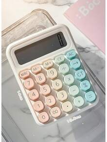 Big Screen Keys Computer Financial Accounting Multi-Color Gradient Calculator Special For Students Back To School Gift - One-size - View 2