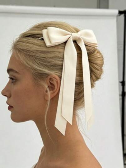 3-Piece Set Of Elegant, Minimalist, Fashionable, Casual Street Princess Style, Sweet, Gentle, Fairy Like, High-Quality And Cute Black/Coffee/Beige Bow Hair Clip, Suitable For Women's Daily Use, School, Commuting, Holidays, Parties, Gifts, Crocodile Pattern Hair Clip, Hair Accessory Claw Clip, Hair Headband, Campus Supplies, University, Women's Winter Dressing, Bow Tie