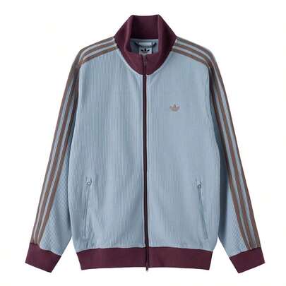 Adidas 男士外套/外套TRACK TOP M華夫格紋理針織外套2026春秋款舒適日常休閒外套外套KY5770
