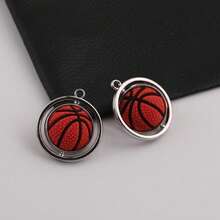 Creative Sports Style Basketball Football Rotatable Pendant DIY Handmade Keychain Necklace Pendant Accessories - Basketballs [2] - View 10