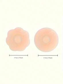 12片可重复使用硅胶胸贴，隐形提拉文胸乳贴，遮盖乳头 - 彩色 - 查看 3