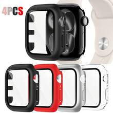 6pcs Or 4 Packs Or 2Pcs Pc + Tempered Glass All-In-One Watch Case, Anti-Drop Stylish Protective Cover, Compatible With Apple Watch Case 40/41/42/44/45/46/49mm, Compatible With Apple Watch Series Ultra/Se/11/10/9/8/7/6/5/4/3/2/1, Smart Watch Accessories Men Women - 4PCS - View 14