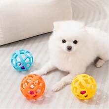 空心狗球，玩具空心弹力球，可爱狗狗动物咀嚼玩具训练塑料橡胶球，适合小型、中型和大型犬 - 彩色 - 查看 6