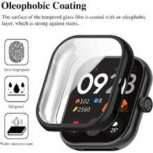 Watch 4 Case, Smartwatch Case, Screen Protector Cover (2 Pieces) (Black+Transparent), 42530870 - Multicolor - View 2