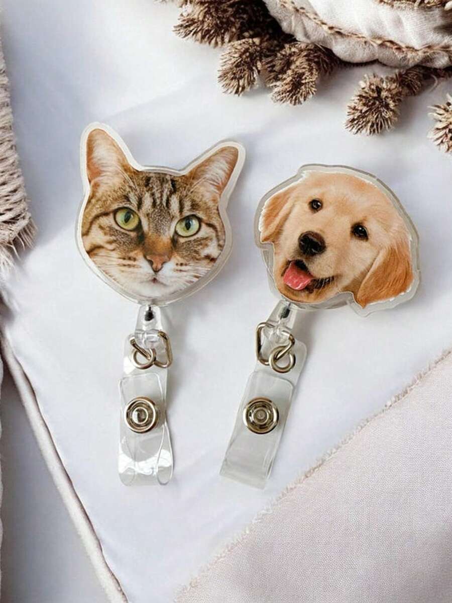 Custom Badge Reel Funny, Dog Badge Reel, Cat Badge Reel, Nurse Badge Reel, Christmas Badge Reel, Retractable Badge Holder, ID Badge Buddy - Multicolor - View 1