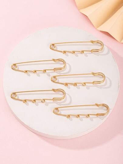 5 chiếc đế ghim cài áo cỡ lớn kèm 3 vòng, thích hợp để tự làm trang sức, quần áo, đồ thủ công và các phụ kiện khác.