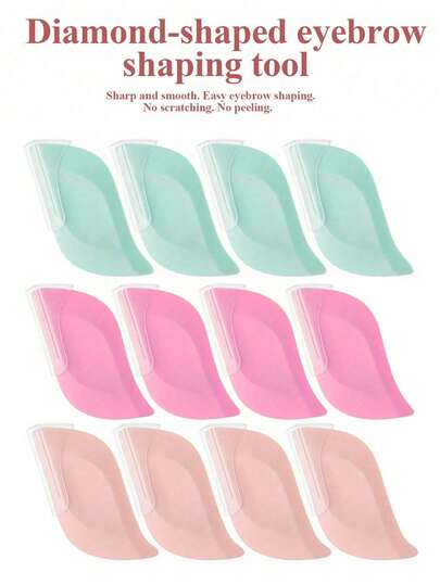 12/6/1ชิ้น เครื่องมือกันคิ้วเพชรใหม่ ชุดอุปกรณ์ตกแต่งคิ้วสำหรับผู้หญิง พกพาสะดวกและทนทาน เหมาะสำหรับผู้เริ่มต้นใช้งานง่าย